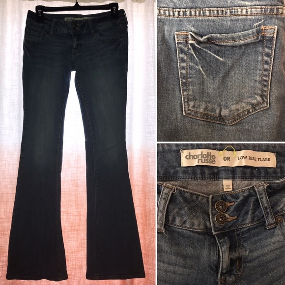 Charlotte Russe 0R low rise flare Jeans - Picture 1 of 7